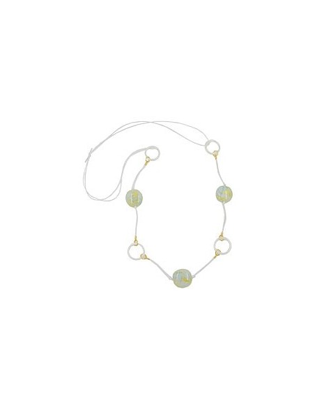 necklace beads rings yellow/ blue/ green/ white