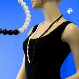 necklace beads 8mm black & white