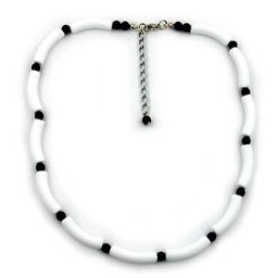 necklace beads white/black