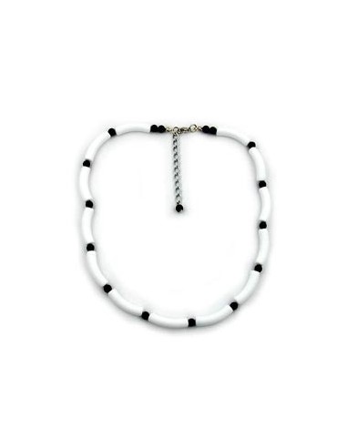 necklace beads white/black