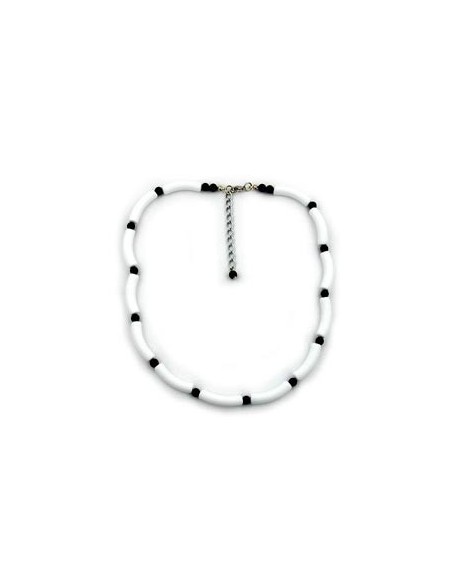 necklace beads white/black