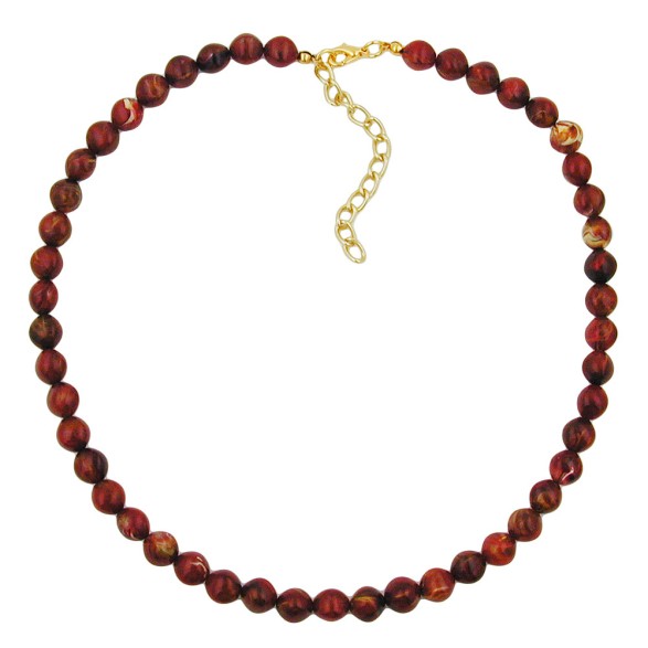 necklace red marbled beads