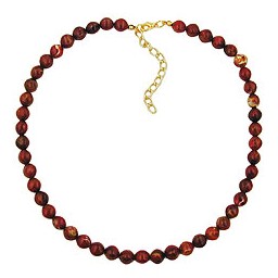 necklace red marbled beads