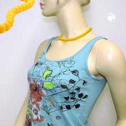 necklace with yellow beads 10mm 80cm