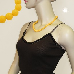 necklace with yellow beads 10mm 50cm