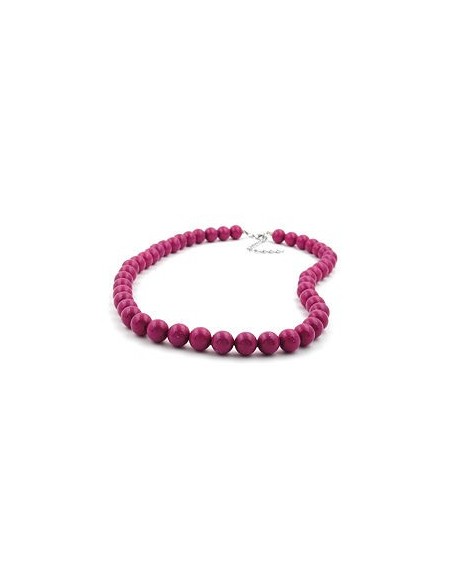 necklace with purple beads 10mm 50cm