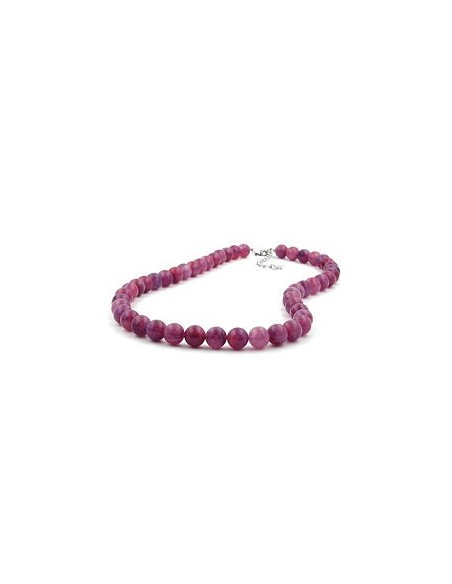 necklace beads 10mm lilac-purple 70cm