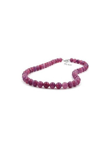 necklace beads 10mm lilac-purple 50cm