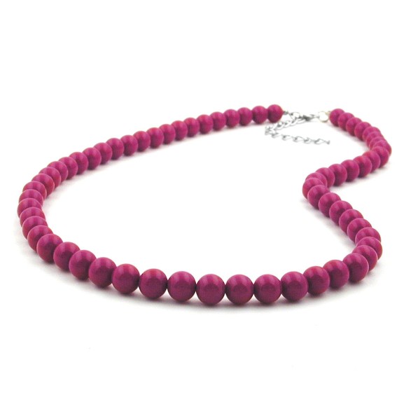 chain with purple beads 8mm 80cm