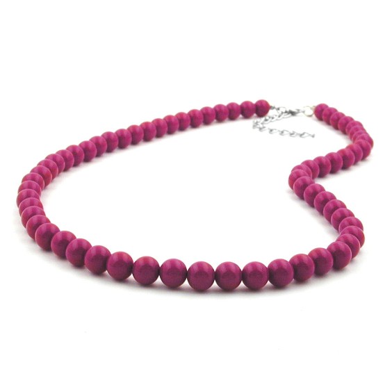 chain with purple beads 8mm 80cm