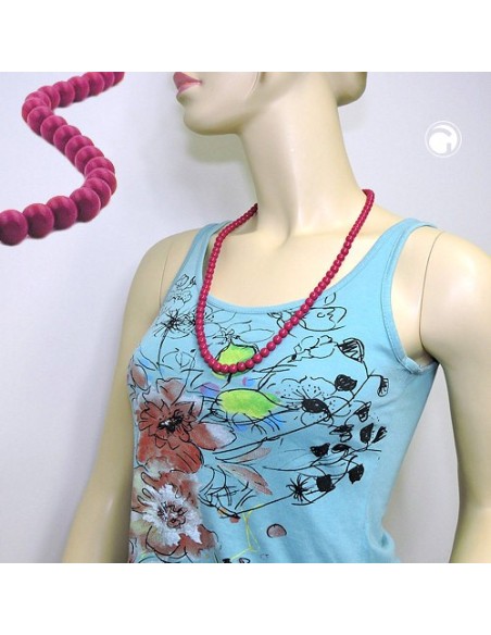 chain with purple beads 8mm 70cm