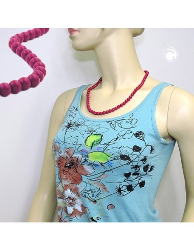 chain with purple beads 8mm 55cm
