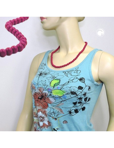 chain with purple beads 8mm 55cm