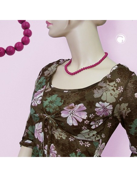 chain with purple beads 8mm 45cm