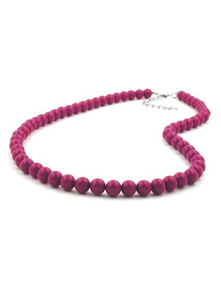 chain with purple beads 8mm 42cm