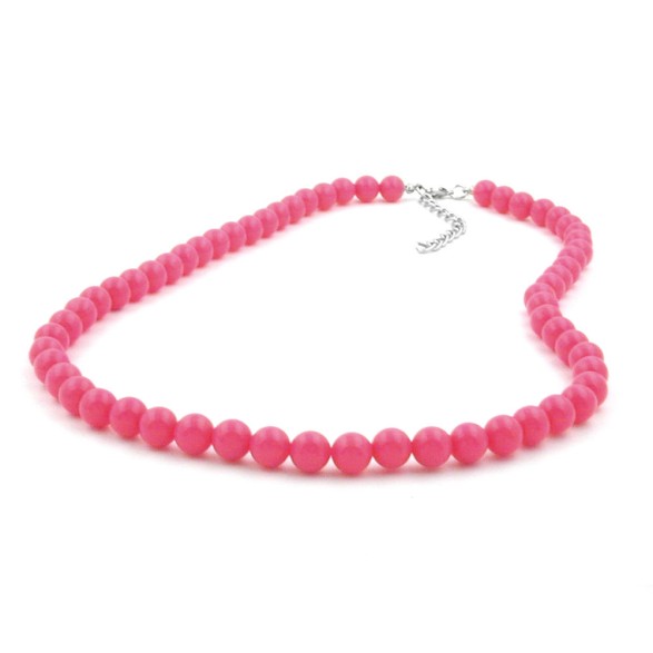 necklace beads rose-pink 8mm 50cm