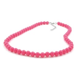 necklace beads rose-pink 8mm 50cm