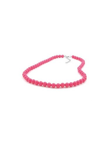 necklace beads rose-pink 8mm 50cm