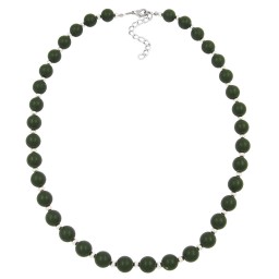 necklace olive green beads