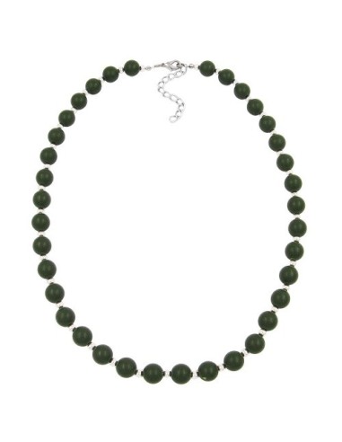 necklace olive green beads