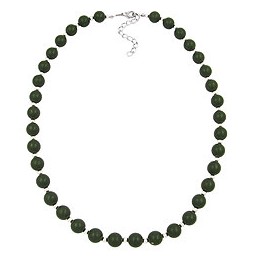 necklace olive green beads