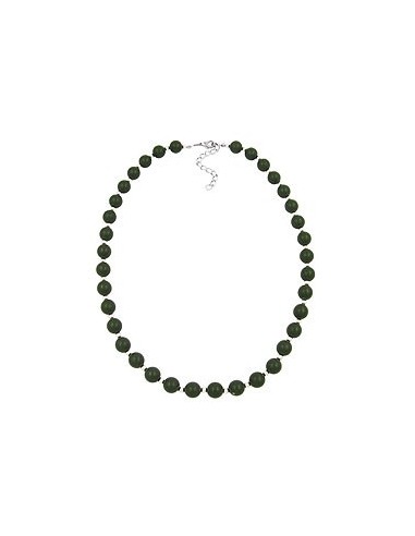 necklace olive green beads