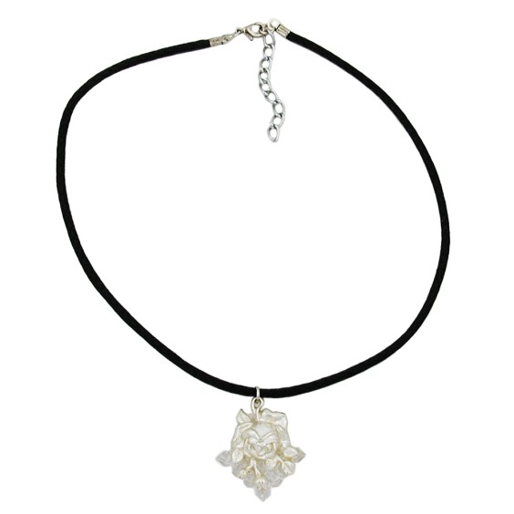 necklace rose silver-coloured/ matte-finish