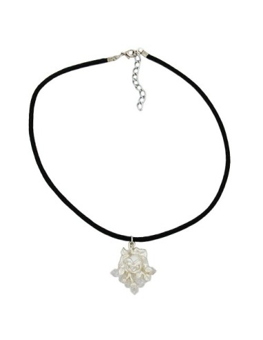 necklace rose silver-coloured/ matte-finish