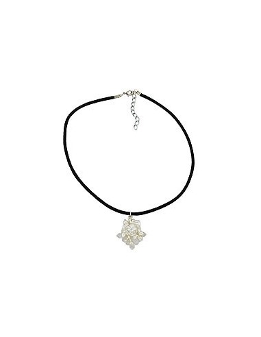 necklace rose silver-coloured/ matte-finish