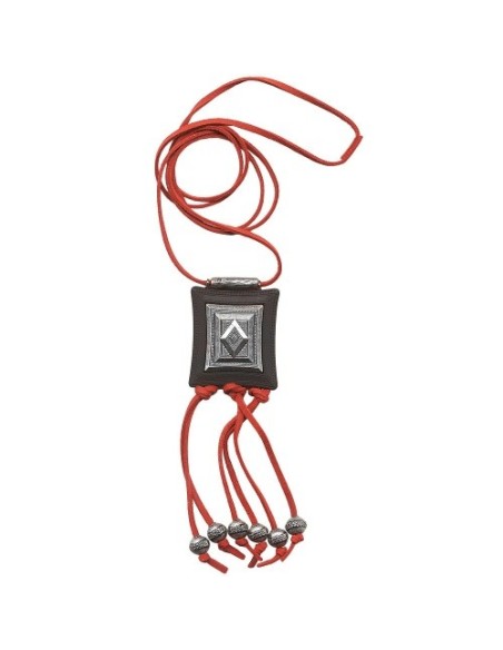 necklace square pendant with charms