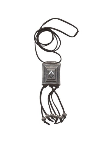 necklace square antique silver