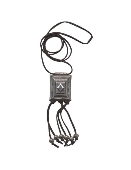 necklace square antique silver