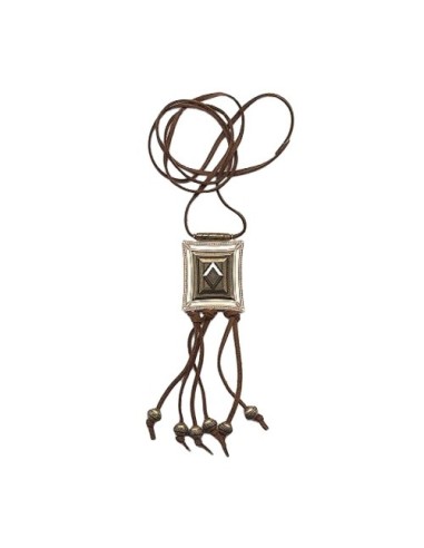 necklace square ivory brass