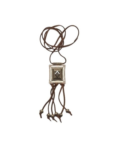 necklace square ivory brass