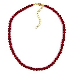 necklace beads bordeaux/ dull