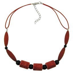 necklace dark red & black beads