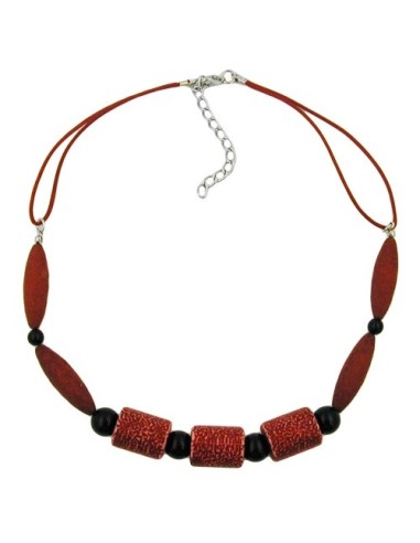 necklace dark red & black beads