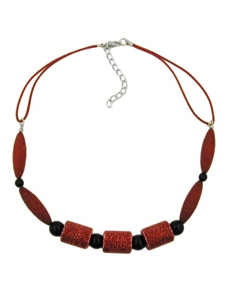 necklace dark red & black beads