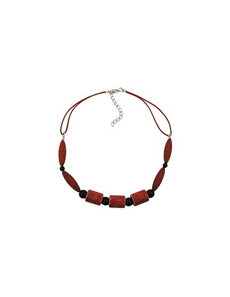 necklace dark red & black beads