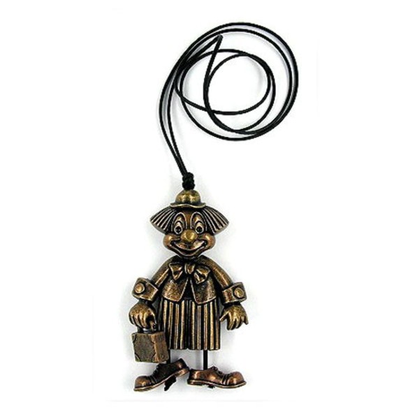 necklace clown antique-brass 90cm