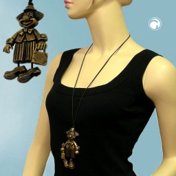 necklace clown antique-brass 90cm