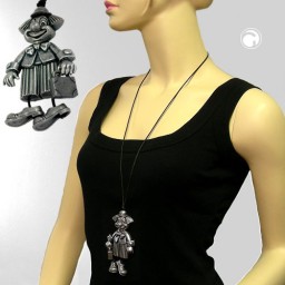 necklace clown antique-silver 90cm