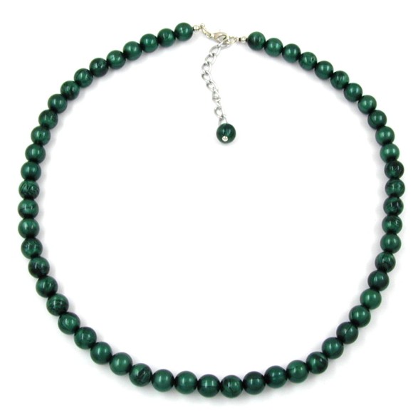 necklace beads 8mm green