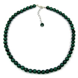 necklace dark-green beads 8mm