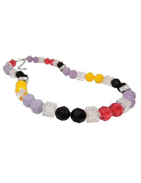 necklace honeycomb beads multicolor faceted