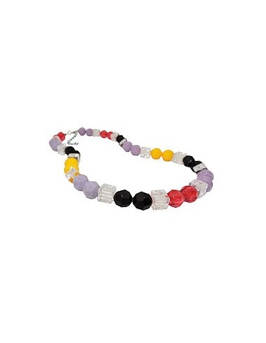 necklace honeycomb beads multicolor faceted