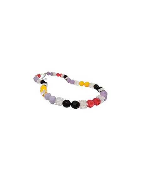 necklace honeycomb beads multicolor faceted