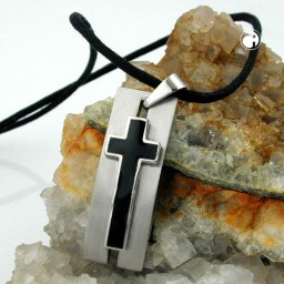 necklace cross stainless steel 100cm