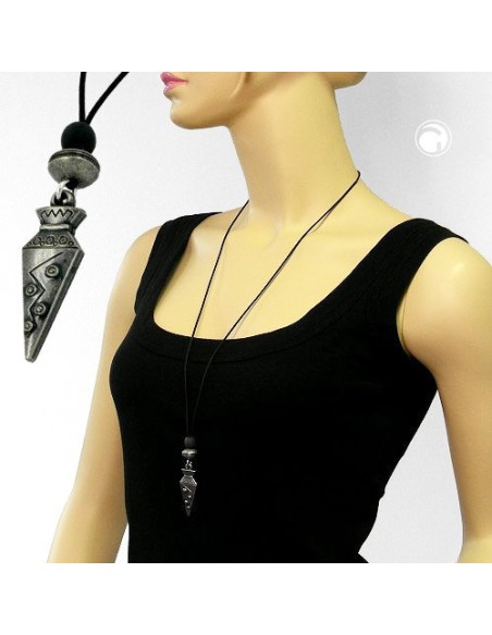 necklace cornet pendant antique silver