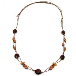 necklace beads brown/copper colours